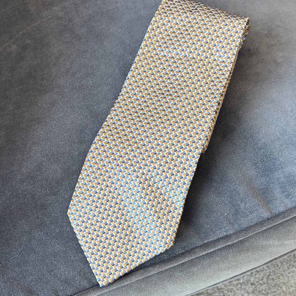 Charvet Beige and Light Blue Men's Tie